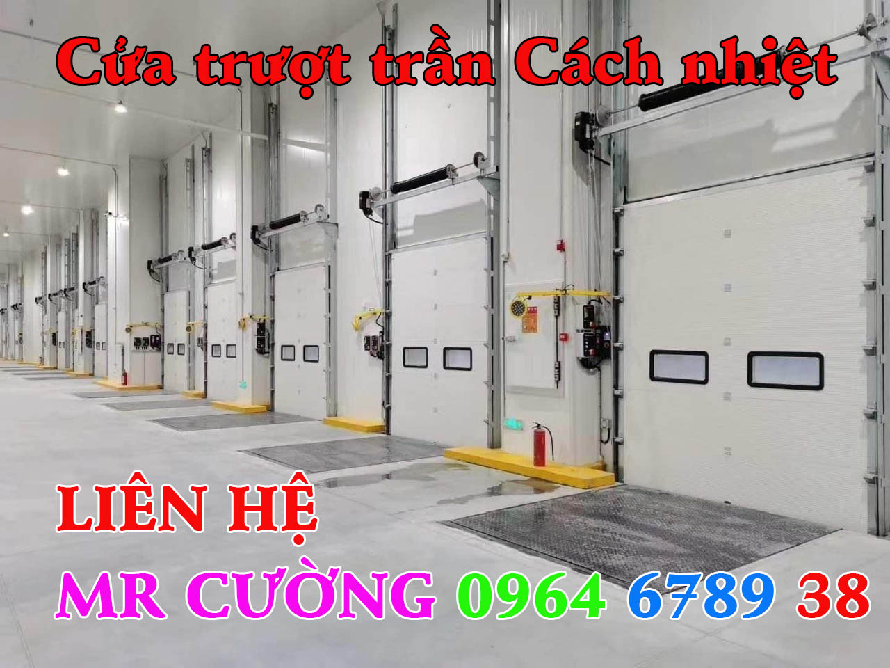 Cửa trượt trần cách nhiệt overhead door PU